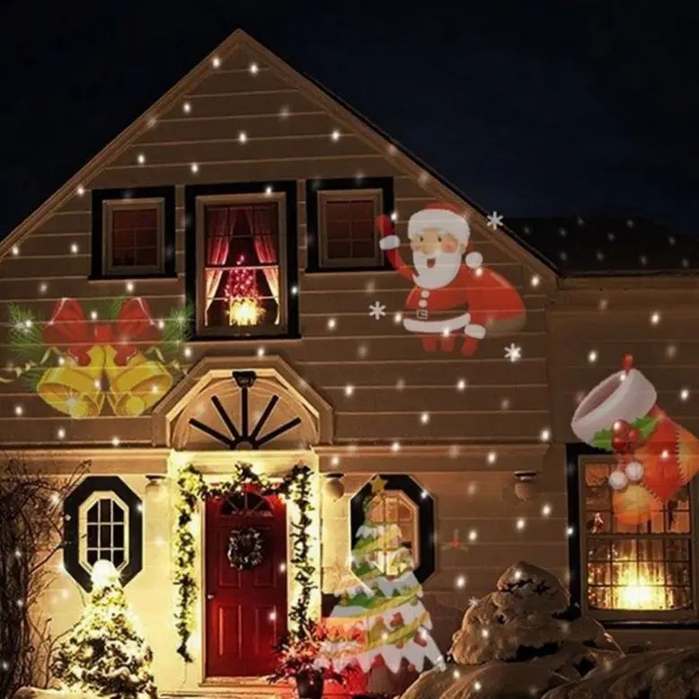 Outdoor Waterproof LED Snowflake Laser Projector with Remote Control