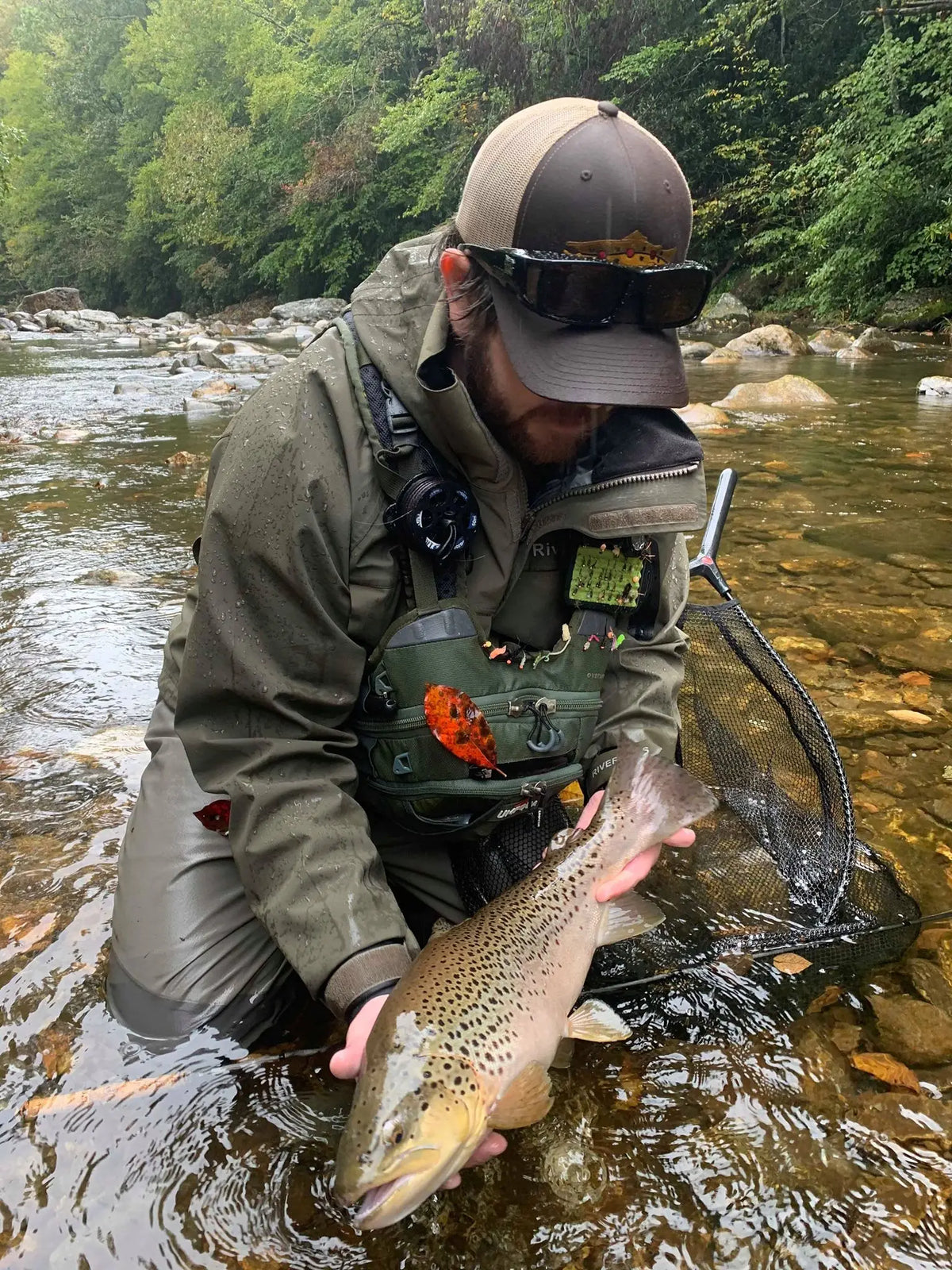 Aventik Fishing Jacket Breathable Outdoor Waterproof Rain Wading Jacket for Men Fishing Clothes Hiking Kayak and Hunting