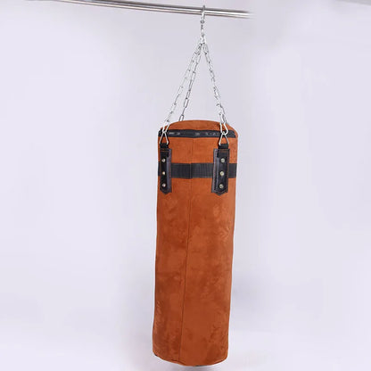 120cm Cowhide Kick Boxing Punching Bag Sandbag for Adult MMA Muay Thai Taekwondo Sport Fitness Training Exercise Equipment Boxe