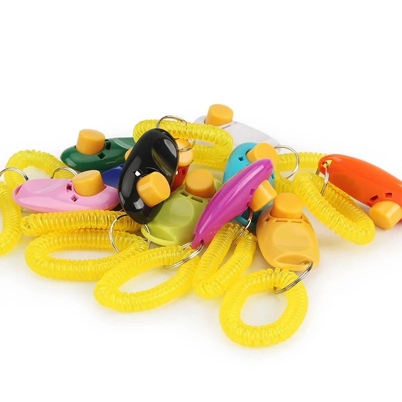 5pcs Dog Clicker Toys Pet Tranining Clicker Obedience Dog Cat Training Trainer