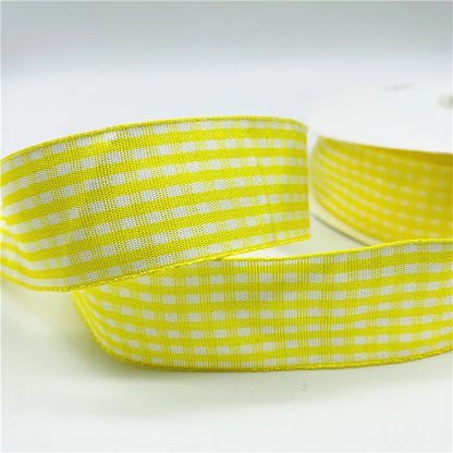 5yards/Lot 25mm Plaid Ribbon Christmas Decor Ribbon for Handmade Design Christmas Decoration DIY Gift Wrapping