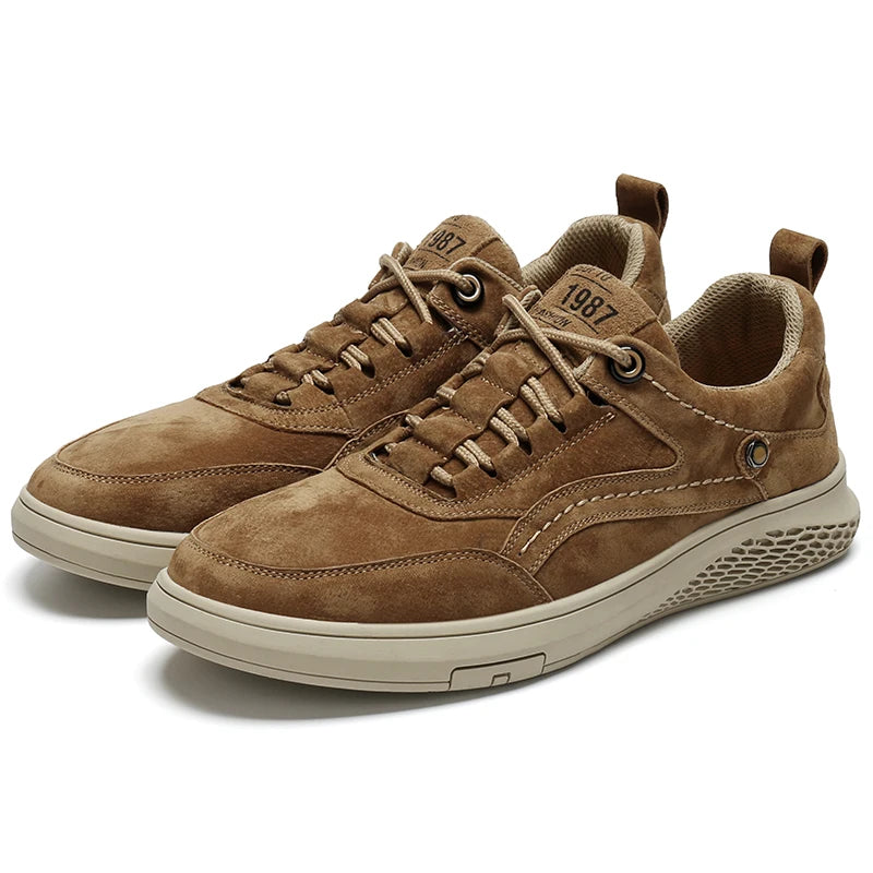 Men's Casual Shoes Outdoor Men's Shoes New Handmade Large Size Stitching All-Match Business Leather Shoes Men