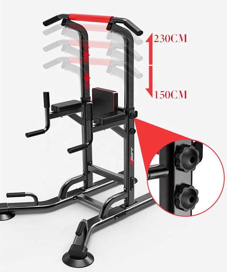 Sport Power Tower Pull Up Bar Dip Stand Station Multi-Function Workout Home Gym Training Fitness Exercise Equipment