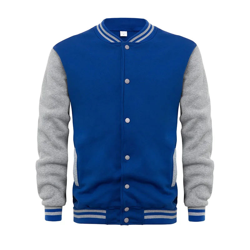 RNSHANGER New Black White Solid Color Jacket Loose Oversized Clothes Casual Men Baseball Clothes Personality Street Warm Coat