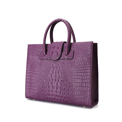 Two Sizes Scale Embossed Pattern Handbags Ladies New Trend Elegant Bags Shoulder Real Leather Handbag Fashion Womens Handbag