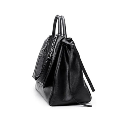 NIGEDU Brand Design Women Handbag Luxury Simple Crocodile Leather Handbags Chain Women's Shoulder Bag Black Big Totes Bolsas