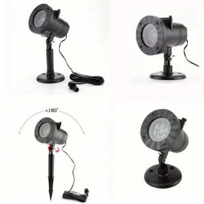 Outdoor Waterproof LED Snowflake Laser Projector with Remote Control