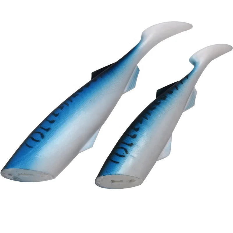 26cm/33cm Ocean Boat Sea Fishing Large  Simulate  Artificial Baits Rubber Mackerel Soft Plastic Jig Heads  Soft Fishing Lure