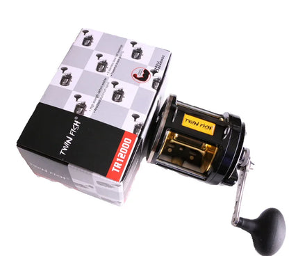 12000 Series High Line Capacity 7+1BB 25kg Drag Drum Fishing Reel Sea Fishing Wheel for Trolling Boat Fishing