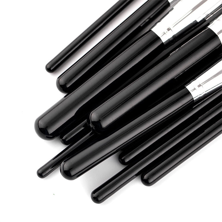 HZM Box Packaging High End Private Logo Unique Smudge Beauty Black Diamonds Make Up Brushes for Make-Up