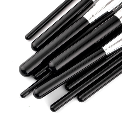 HZM Box Packaging High End Private Logo Unique Smudge Beauty Black Diamonds Make Up Brushes for Make-Up