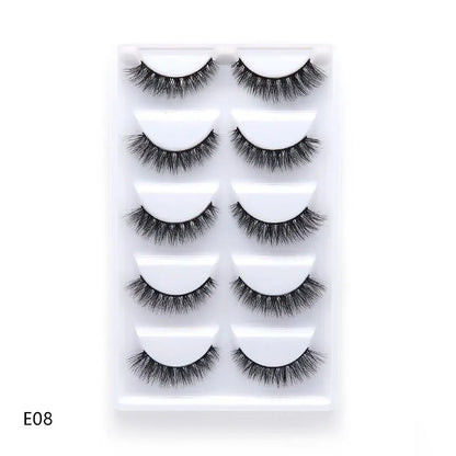 5 Pairs Multipack Faux 3D Mink Hair False Eyelashes Handmade Fluffy Long Lashes Nature Long Eye Makeup Tools Eye Lashes H13/S19