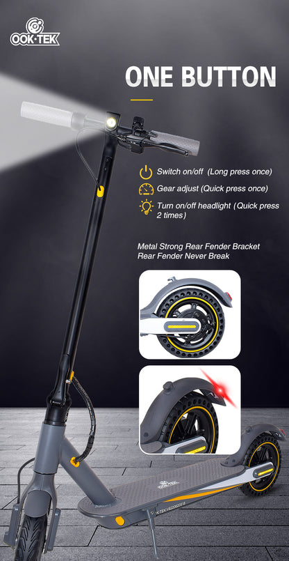 OOK-TEK High Performance 2 Wheel EU US Warehouse Patinete Electrico Fold E Scooter Foldable Adult Electric Scooters