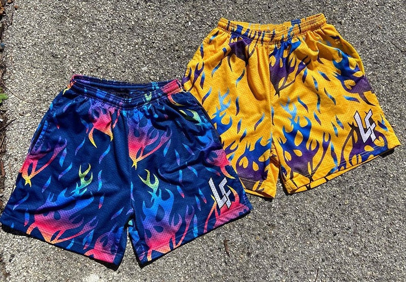 New Arrivals Mesh Basketball Shorts All Over Print Sport Mens Basketball Shorts