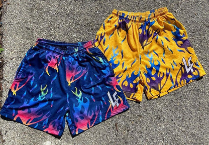 New Arrivals Mesh Basketball Shorts All Over Print Sport Mens Basketball Shorts