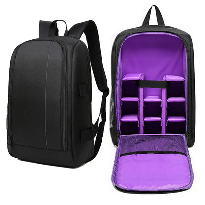Dual Shoulder Camera Bag,Waterproof Compact Camera Bag Suitable for Canon Nikon Sony SLR Digital SLR Camera Backpack