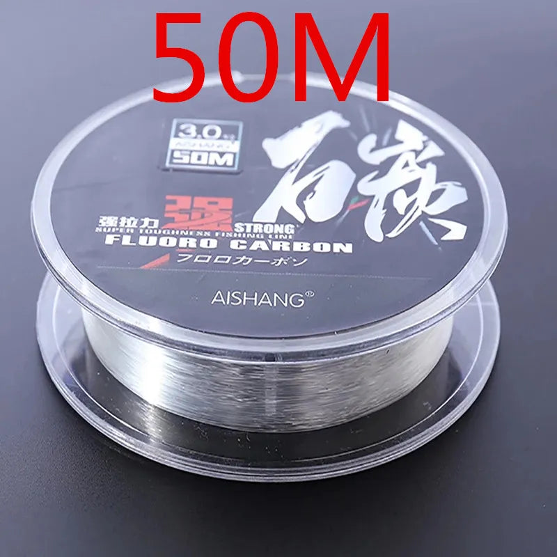 100% Fluorocarbon Fishing Line Carbon Fiber Leader Line Fly Fishing Line Pesca Super Strong Multifilament Fishing Line