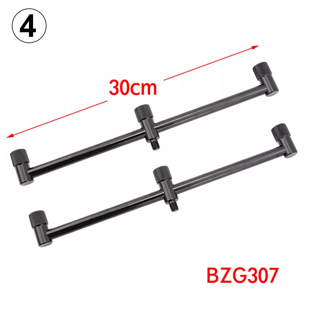 Carp Fishing Buzz Bars 20cm 30cm Fishing Rod Pod Holder Black Buzzer Bar for 2 Rods