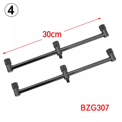 Carp Fishing Buzz Bars 20cm 30cm Fishing Rod Pod Holder Black Buzzer Bar for 2 Rods