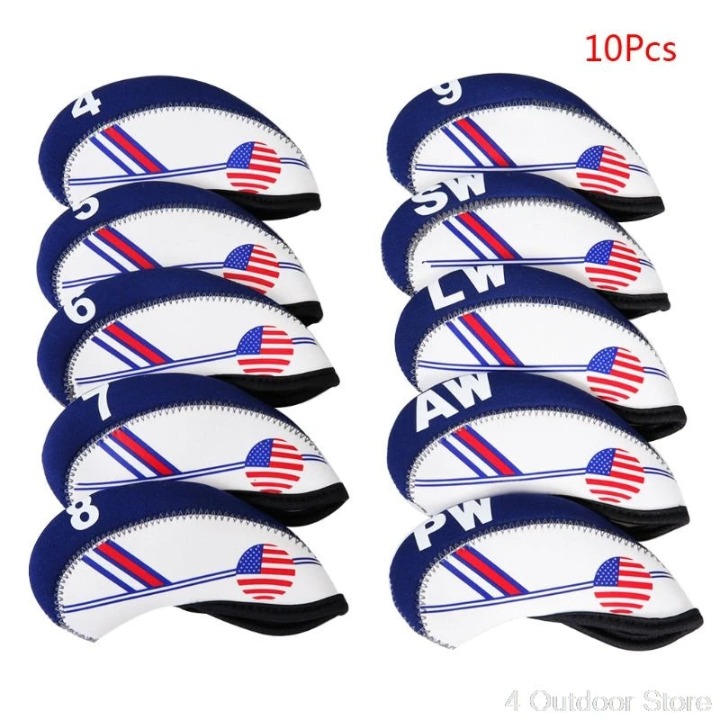 9/10/12Pcs Portable PU Golf Club Iron Head