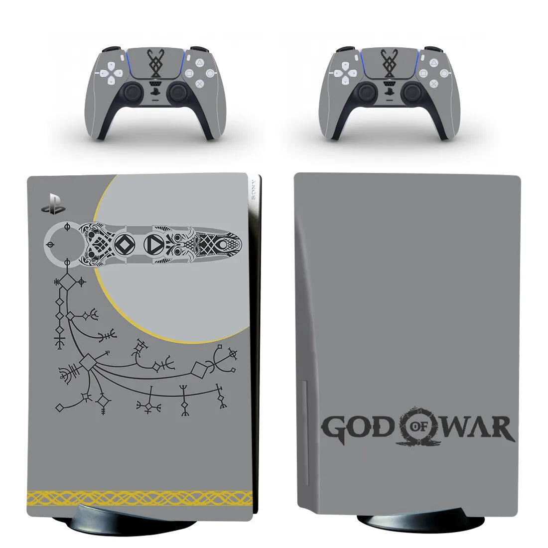 God of War PS5 Disc Edition Skin Sticker Decal Cover for Console & Controller PS5 Disk Skin Sticker Vinyl