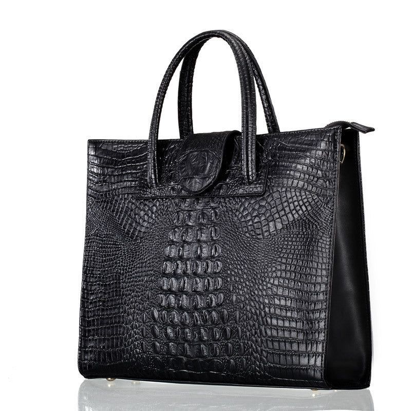 Two Sizes Scale Embossed Pattern Handbags Ladies New Trend Elegant Bags Shoulder Real Leather Handbag Fashion Womens Handbag