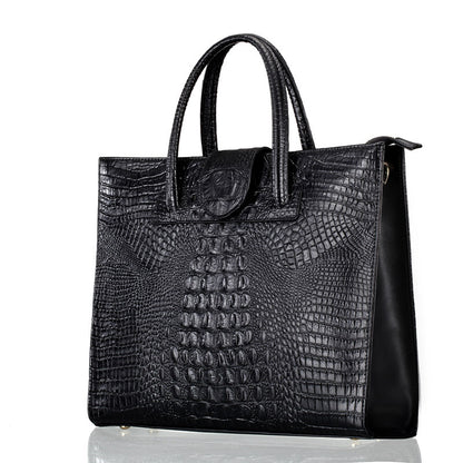Two Sizes Scale Embossed Pattern Handbags Ladies New Trend Elegant Bags Shoulder Real Leather Handbag Fashion Womens Handbag
