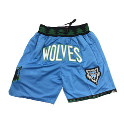 Embroidery Basketball Shorts Retro Sweat Vintage Bulls Magic Heat All Star Basketball Wear Shorts Zipper Pockets Just Men Don