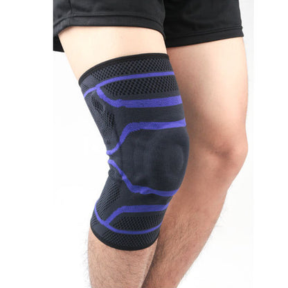 Custom Logo Breathable Basketball Athletic Sports Running Jogging Climbing Compression Silicone Knee Pad