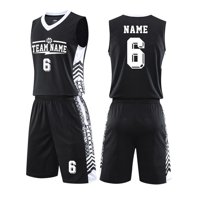 In Stock QUICK DRY 100% Polyester Basketball Wear Wholesale  T-Shirt and Pants