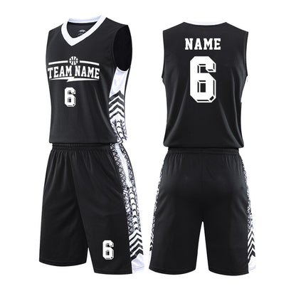 In Stock QUICK DRY 100% Polyester Basketball Wear Wholesale  T-Shirt and Pants