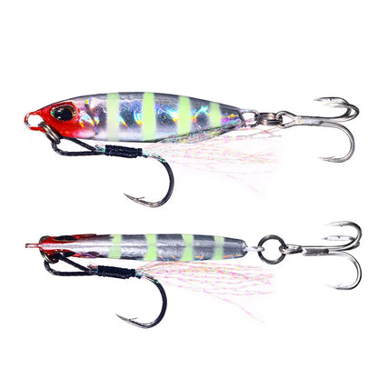 16G 32G Sinking Lead Jigging Fishing Lure Deep Sea Trolling Boat Fishing Saltwater Metal Jig Lure