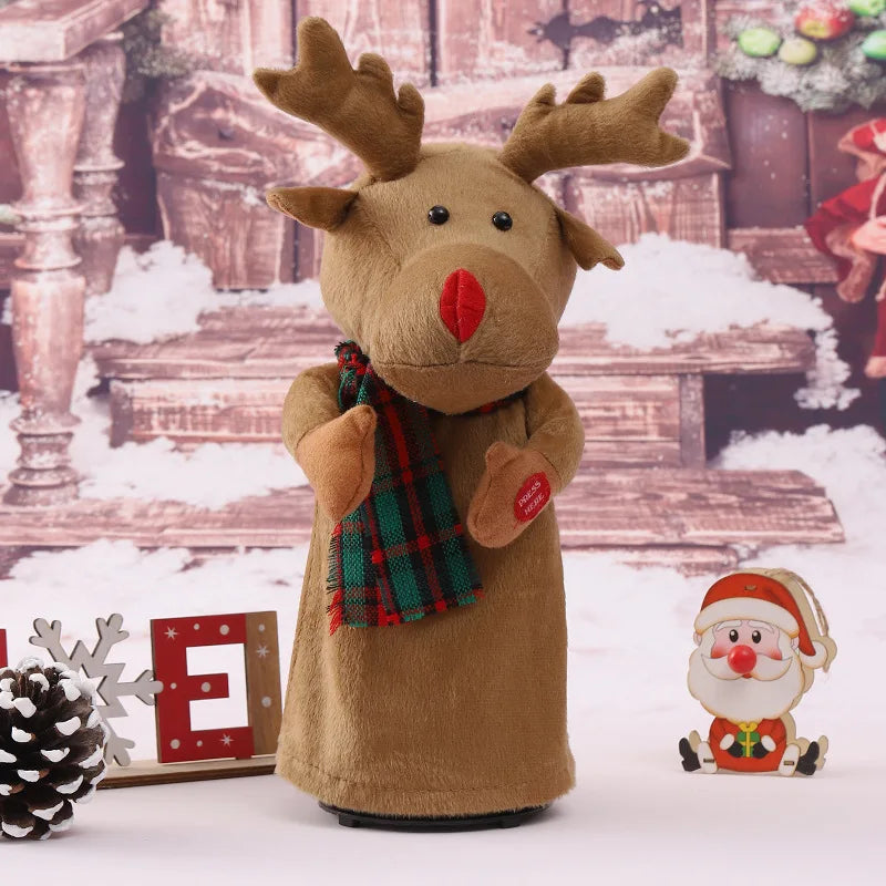 Dropshipping Santa Claus Musical Climbing Rope Ladder Electric Musical Toy Ornaments for Holiday Season MOQ 1 Piece