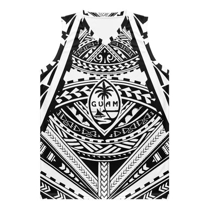 Sport Tank Top Men Basketball Jersey Clothes Polynesian Black and White Tribal Tattoo Totem Custom Sublimated Basketball Jersey