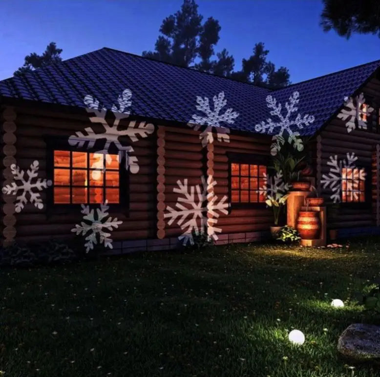 Outdoor Waterproof LED Snowflake Laser Projector with Remote Control