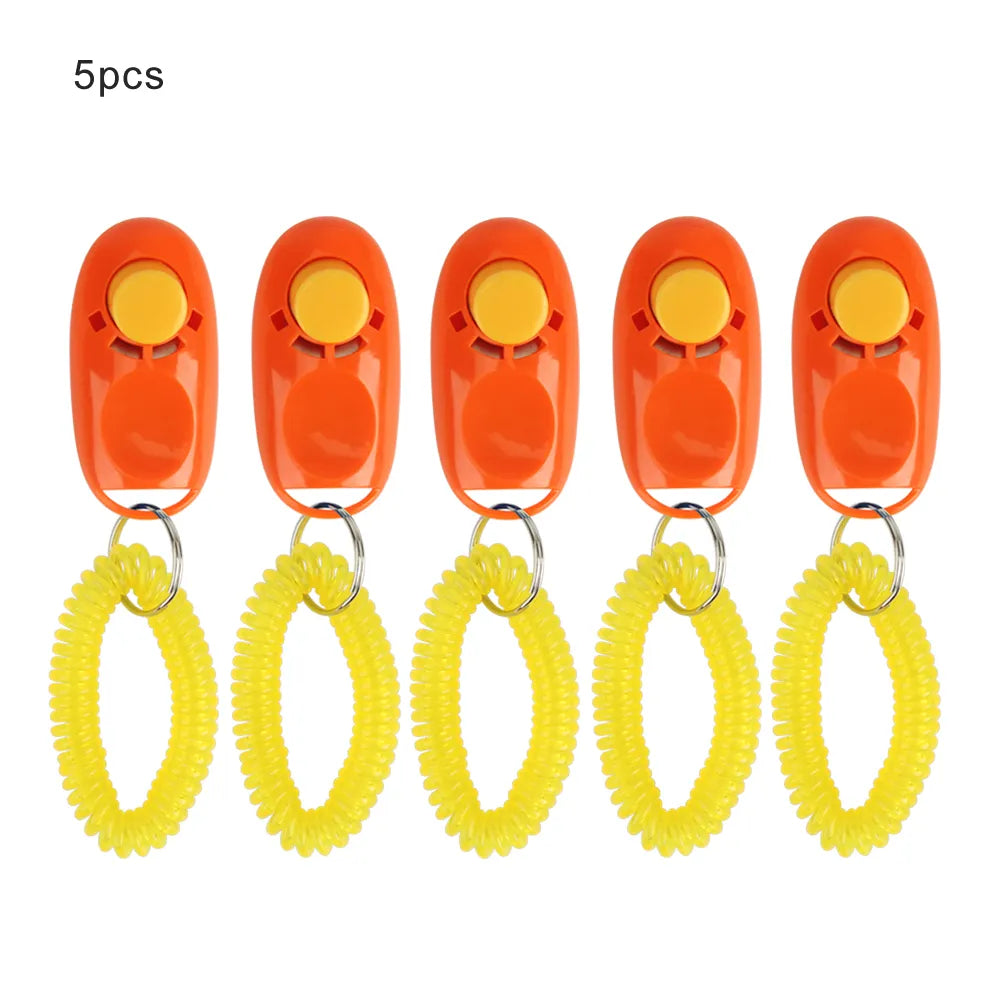 5pcs Dog Clicker Toys Pet Tranining Clicker Obedience Dog Cat Training Trainer