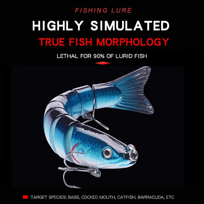 Fishing Bait Sinking Wobblers Fishing Tools 14cm28g17g Fishing LurefiShing Gaccessories  8 Segment Hard Lures for Fishing Lure