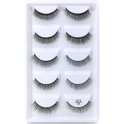5 Pairs Multipack Faux 3D Mink Hair False Eyelashes Handmade Fluffy Long Lashes Nature Long Eye Makeup Tools Eye Lashes H13/S19