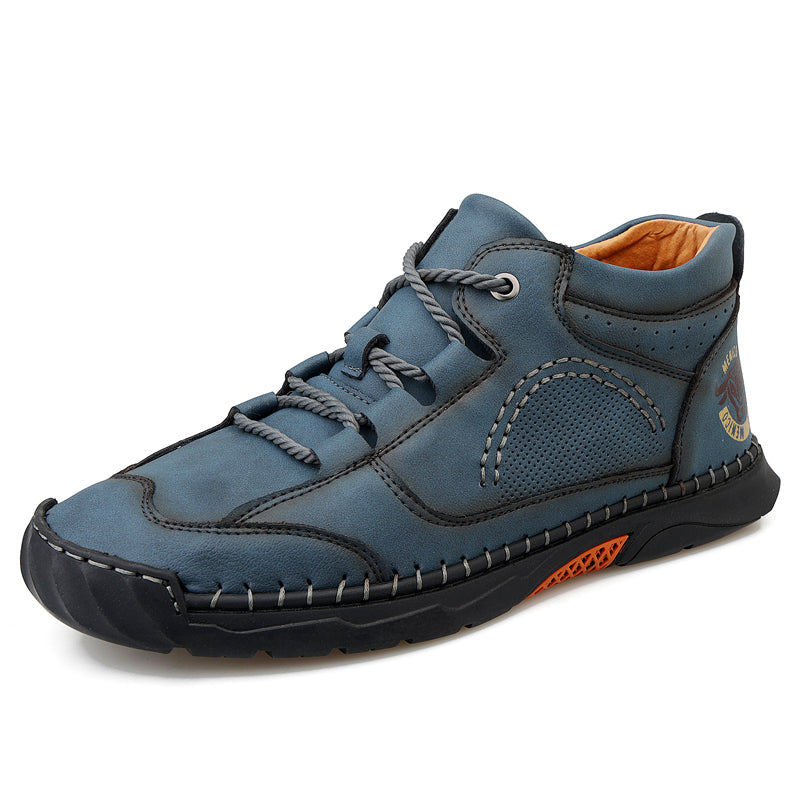 2022 New Arrivals Large Size Genuine Leather Men's Casual Shoes Ankle Luxury Mens Shoes 2022 Slip-On
