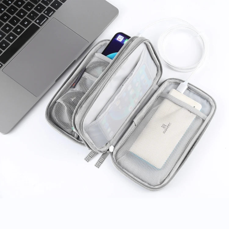 HAWEEL Electronic Organizer Double Layer Storage Bag for Cables Charger Power Bank Earbuds Electronics Accessories Travel Case