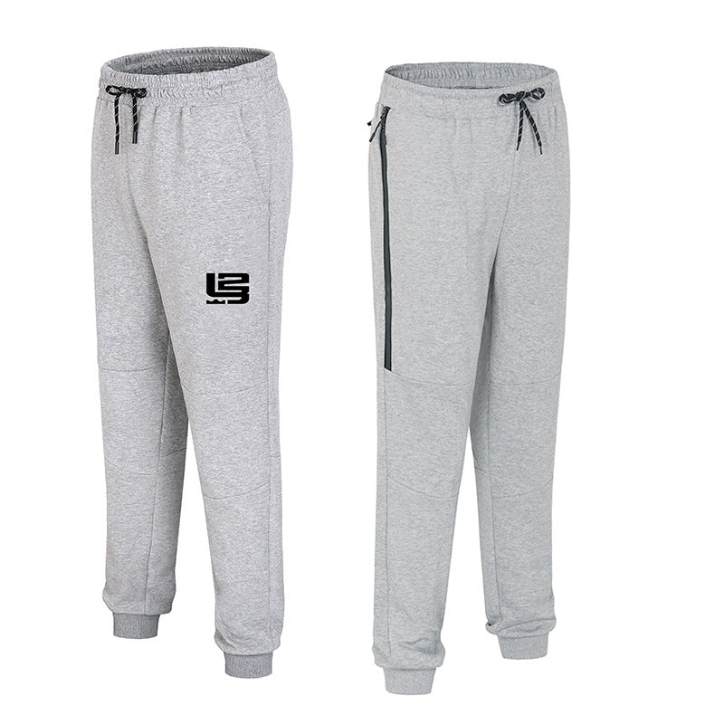 Wholesale Customized Basketball Training Pants Men'S Spring and Autumn Thin Zipper Cotton Casual Pants