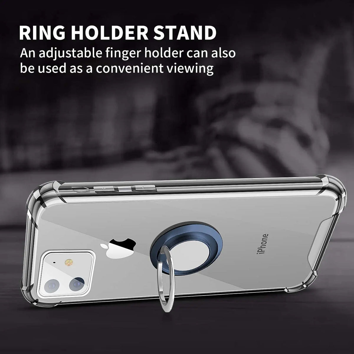 Ring Holder Shockproof Soft TPU Back Case for iPhone 16 17 15 14 SE 3 2nd 2020 12 13 Mini 11 Pro Max X XR XS 5 6 7 8 Plus