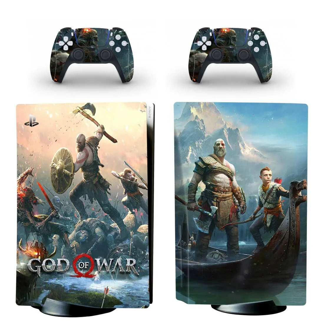 God of War PS5 Disc Edition Skin Sticker Decal Cover for Console & Controller PS5 Disk Skin Sticker Vinyl