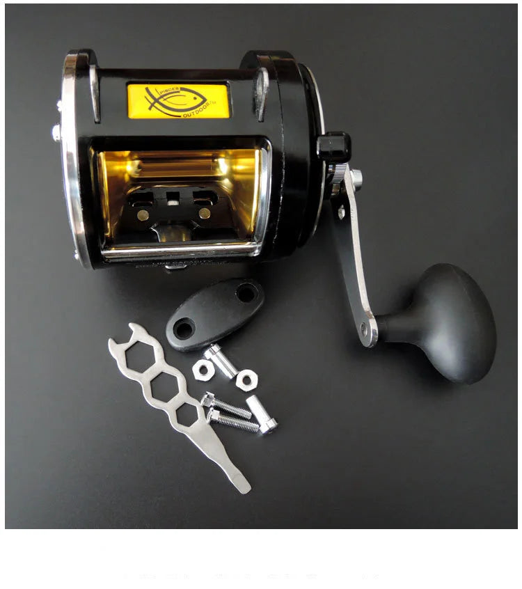 12000 Series High Line Capacity 7+1BB 25kg Drag Drum Fishing Reel Sea Fishing Wheel for Trolling Boat Fishing
