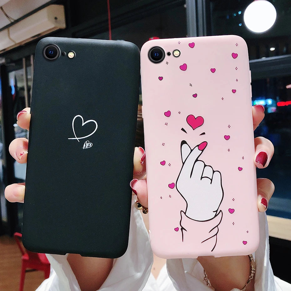 For Apple Iphone SE 2020 Case Silicone Cute TPU Soft Phone Case for iPhone SE 2 4.7'' 2020 SE2 Back Protector Bumper Cover Cases
