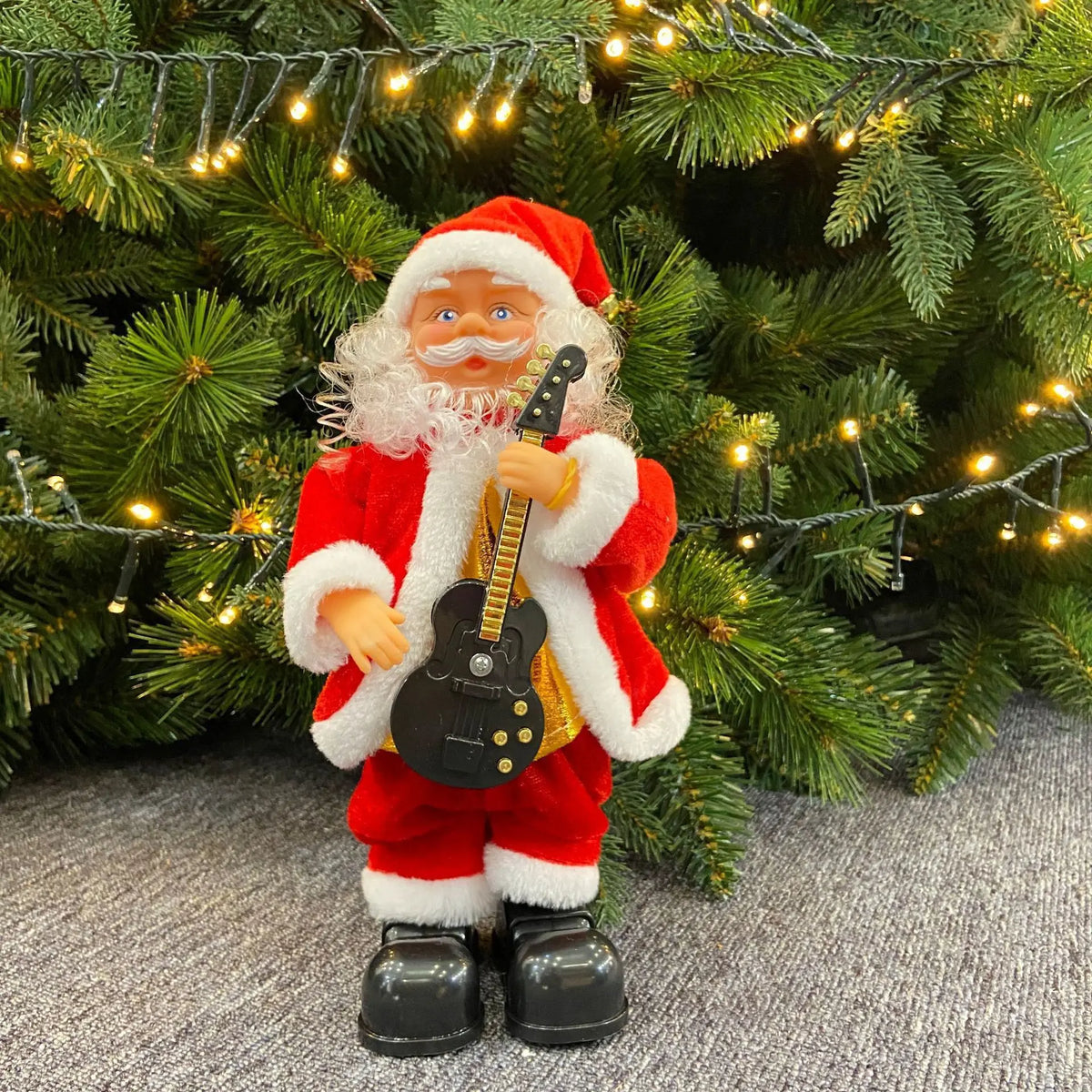 Dropshipping Santa Claus Musical Climbing Rope Ladder Electric Musical Toy Ornaments for Holiday Season MOQ 1 Piece