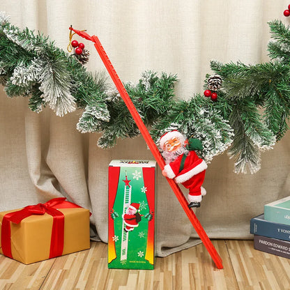 Dropshipping Santa Claus Musical Climbing Rope Ladder Electric Musical Toy Ornaments for Holiday Season MOQ 1 Piece