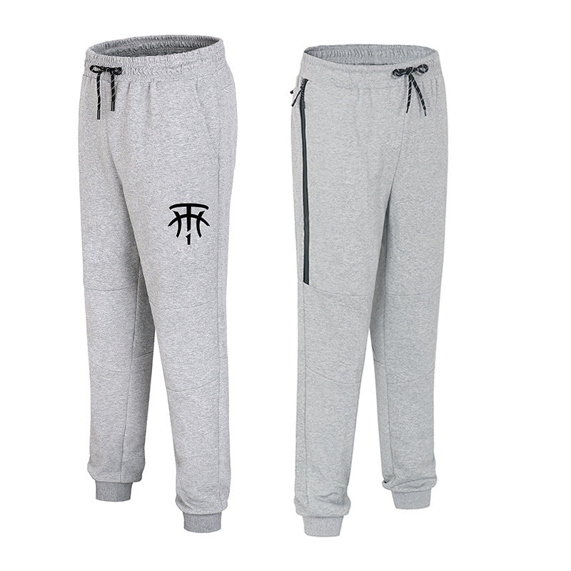 Wholesale Customized Basketball Training Pants Men'S Spring and Autumn Thin Zipper Cotton Casual Pants