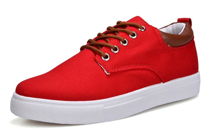 Fashion Canvas Men's Sneakers Black Lace Up Sping Shoes 2024 Classic Casual Vulcanized Shoes Size 46 47 Mens Spring Sport Shoes