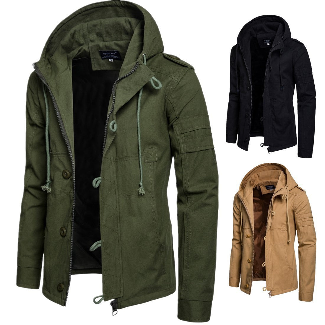 Zipper Trendy Mens Hoodie Men Jackets Casual  Mens Clothing Hoodie Fashion Coats Warm Fitted Outwear Windbreaker Winter Jacket